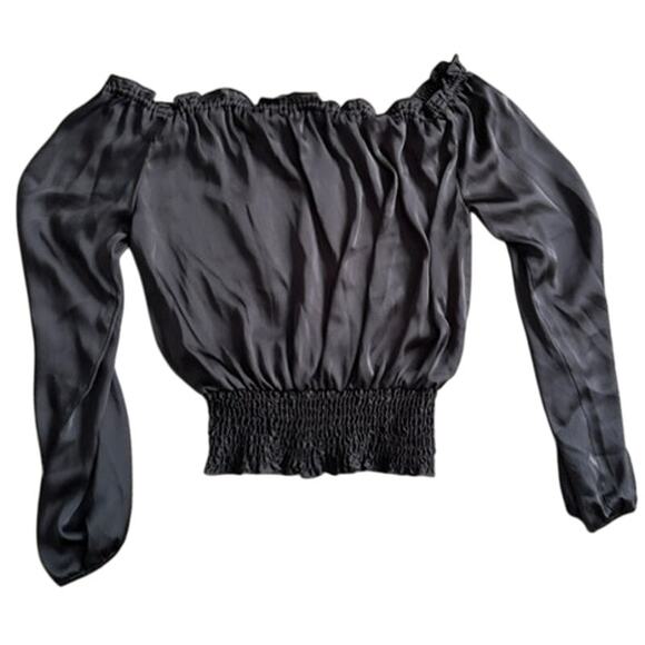 Michael Kors Black Shiny Off The Shoulder Size XS - Picture 3 of 4